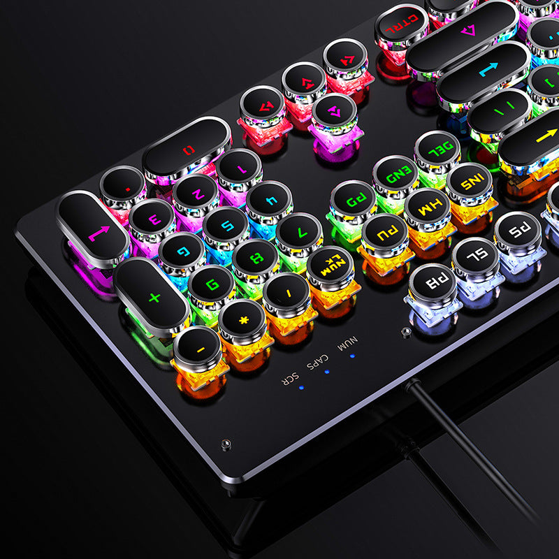 Silver Carving Summoner Real Mechanical Keyboard Changeable Axis Game Green Axis E-sports Punk Wired USB Amazon Wholesale