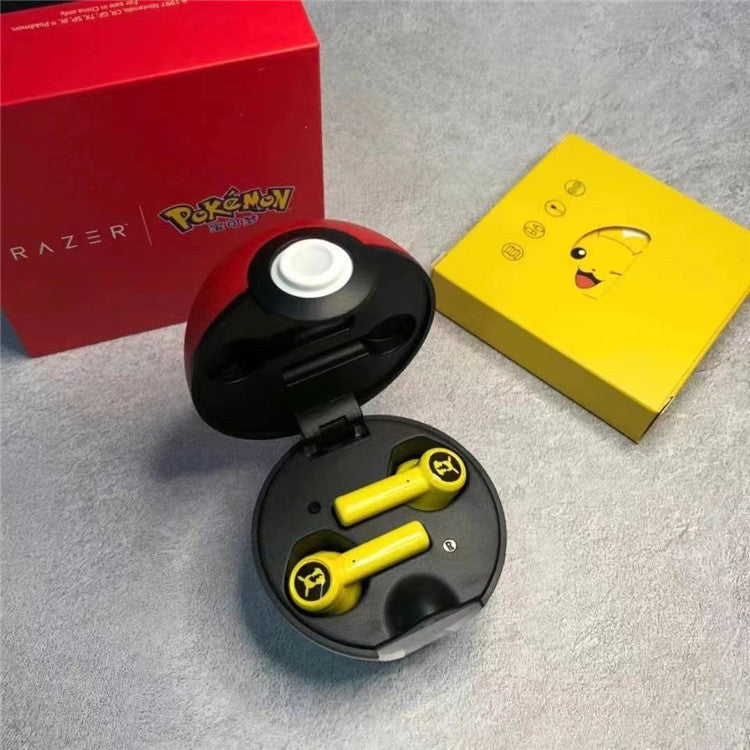 Pokemeng Pikachu Real Wireless Bluetooth Headset Elf Ball Holiday Gift Cartoon Earplugs TWS Mai For Boys And Girls